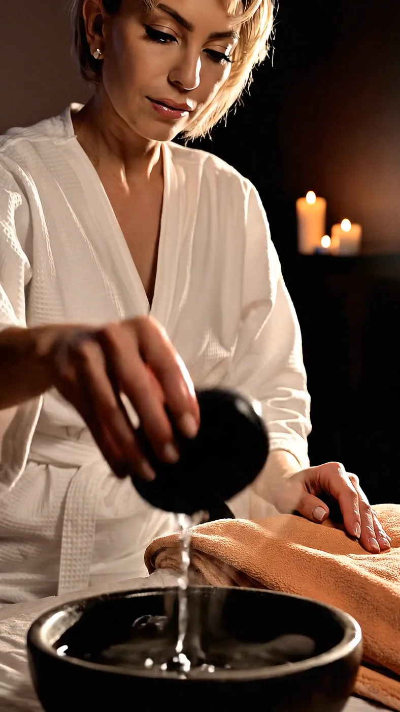 Pierres chaudes préparées pour une séance à Cannes